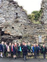 Mrs Thompson’s class on their walk around Dromore 