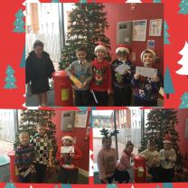 Mrs Hamilton/Mrs Aiken’s class posted letters to Santa today. 