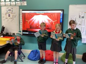 Acting out playscripts as part of our Literacy learning in P5 Room 8